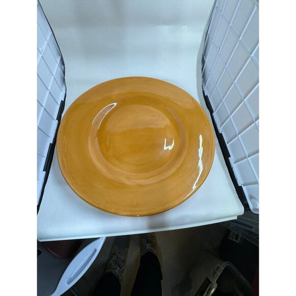 Pottery Barn "SAUSALITO" 12" Plate Yellow - Picture 2 of 8